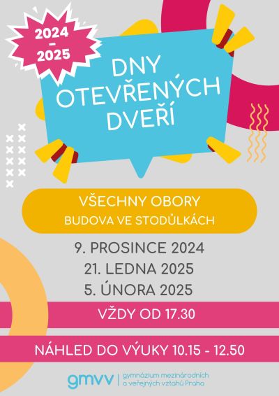 Dny otevřených dveří 2025/2026