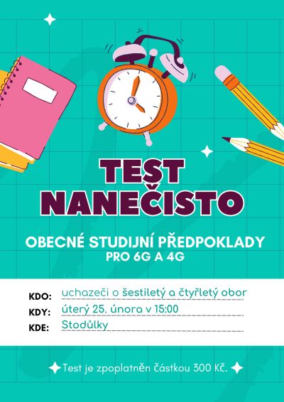 Test nanečisto - obecné studjiní předpoklady - 6G a 4G